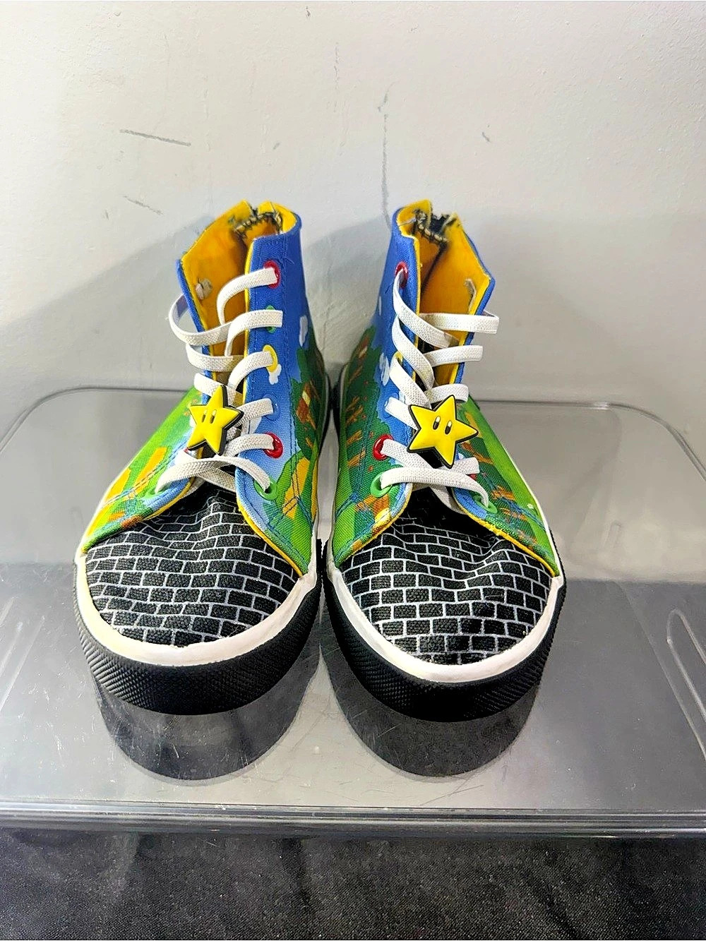 Nintendo Super Mario High-Top Sneakers Blue & Green Kids 1